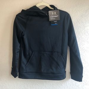 Youth Black Under Armour Fleece Hoodie